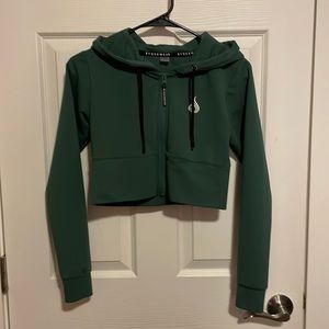 Beautiful ryderwear green crop jacket hoodie